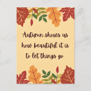 Postal El Otoño Nos Muestra Lo Hermosa Cita