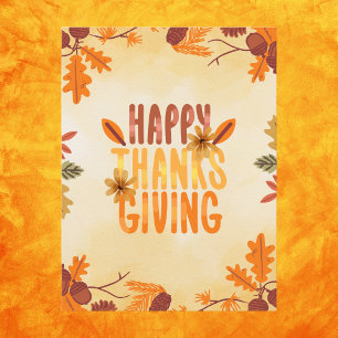 Postal El otoño ruso deja un feliz día de gracias