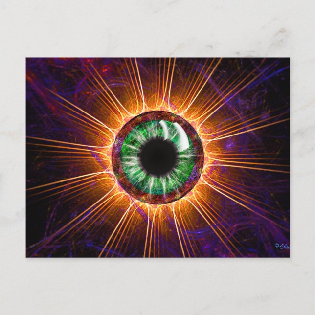 Postal El otro arte fractal visual de Tesla (Anverso)