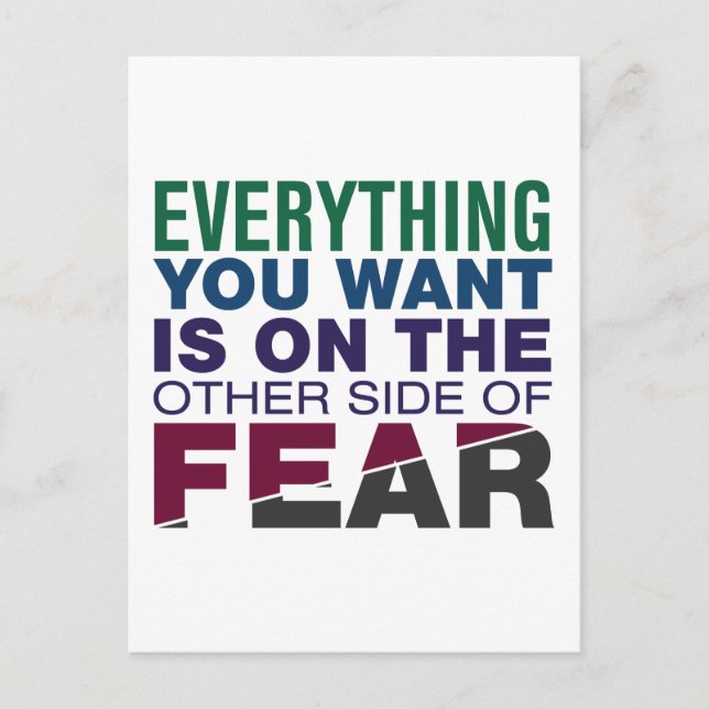 Postal El otro lado del miedo (Anverso)