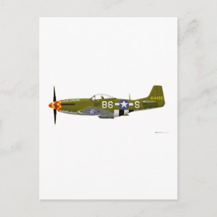 Postal El P-51D norteamericano Mustang "Old Crow"