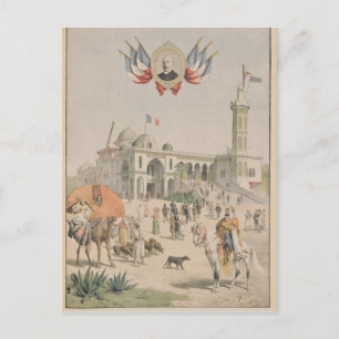 Postal El Pabellón Argelino en la Exposición Universal