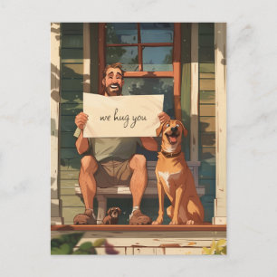 Postal El padre del perro y su perro
