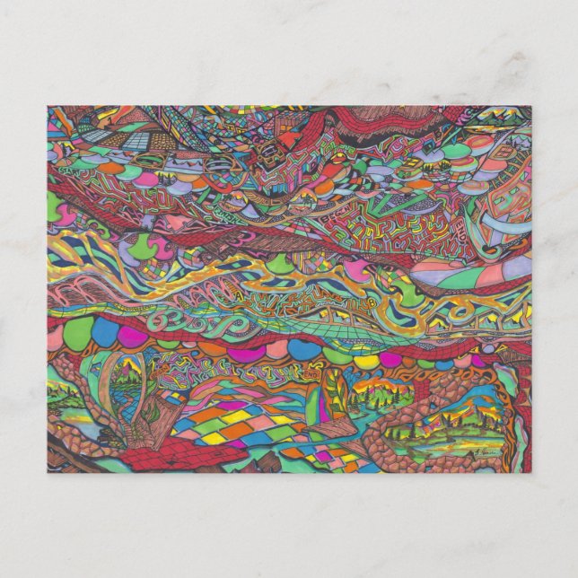 Postal El Paisaje Colorido De Los Mazes (Anverso)