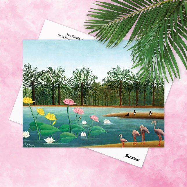Postal El paisaje de los Flamingos Henri Rousseau (Subido por el creador)