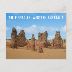 Postal El paisaje de The Pinnacles en Australia Occidenta