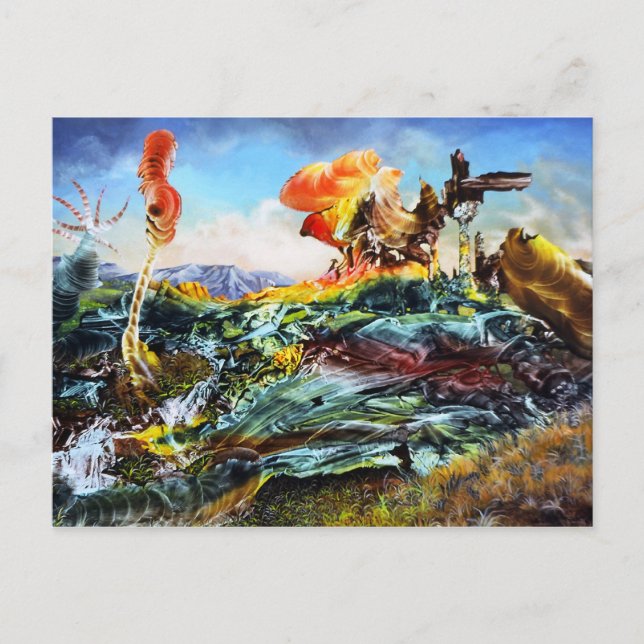 POSTAL EL PAISAJE FANTÁSTICO DE BOGOMIL (Anverso)