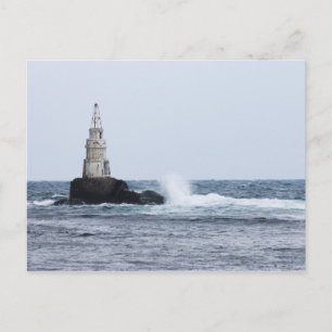Postal El paisaje marino con faro