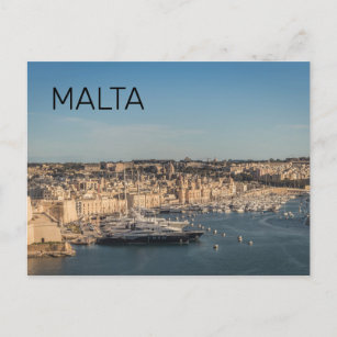 Postal El paisaje marino de las tres ciudades de Malta
