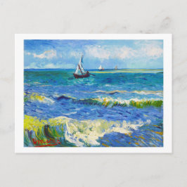 Postal El paisaje marino de Saintes-Maries Vincent Van Go