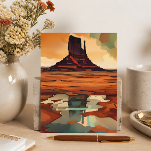Postal El paisaje monumental del desierto