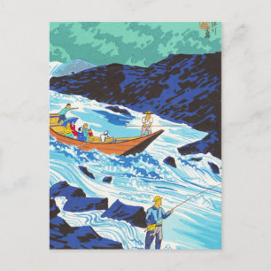 Postal El paisaje Tomikichiro Tokuriki de los 12 meses