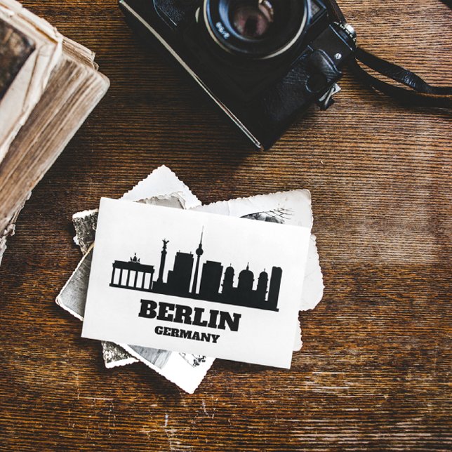 Postal El paisaje urbano de Berlín en Alemania (berlin germany city silhouette postcard)
