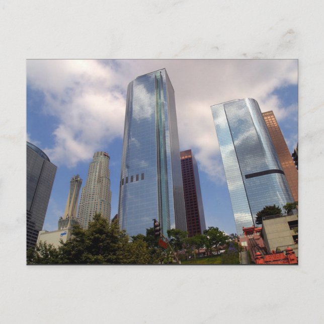 Postal El paisaje urbano de Los Ángeles (Anverso)