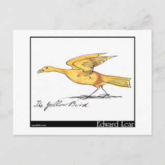 Postal El pájaro amarillo de Edward Lear