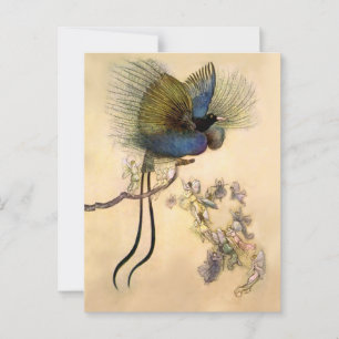 Postal “El pájaro más hermoso” de Warwick Goble