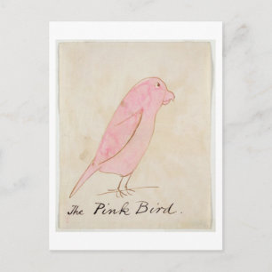 Postal El pájaro rosado, de los dieciséis dibujos del cóm