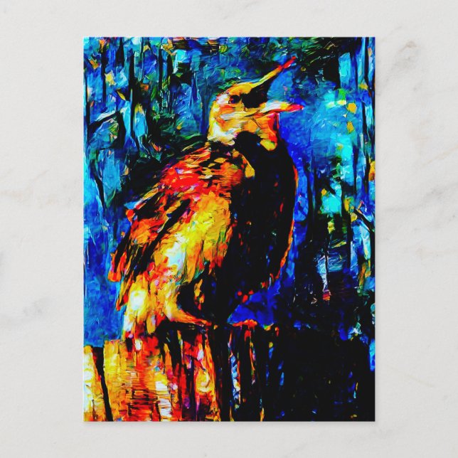 Postal El pájaro solitario 2 (Anverso)