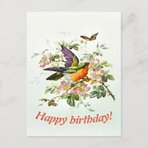 Postal El pájaro y la mariposa, Cumpleaños