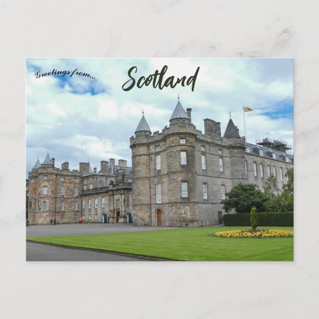 Postal El Palacio de Holyroodhouse Edimburgo Escocia (Anverso)