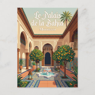 Postal El Palacio de la Bahia Marruecos