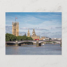Postal El Palacio de Westminster y el Puente Lambeth