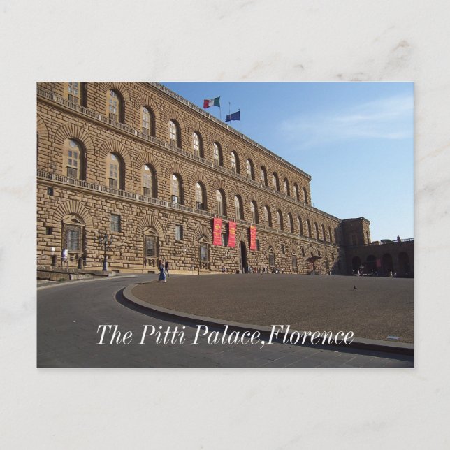 Postal El Palacio Pitti, Florencia (Anverso)
