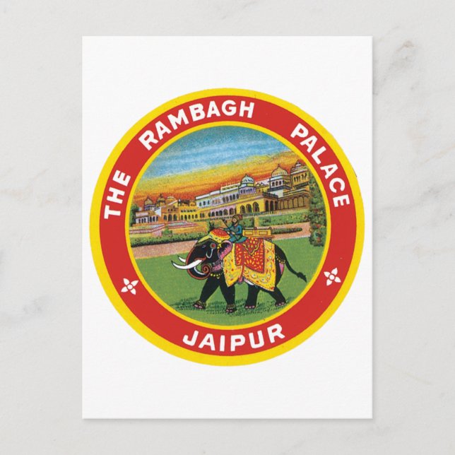Postal El Palacio Rambagh Jaipur (Anverso)