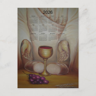 Postal El Pan de Vida: Sagrada Eucaristía Calendario 2026