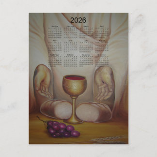 Postal El Pan de Vida: Sagrada Eucaristía Calendario 2026