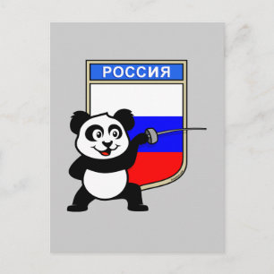 Postal El Panda de las Esgrimas en Rusia