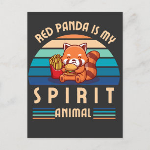 Postal El Panda Rojo es mi animal espiritual