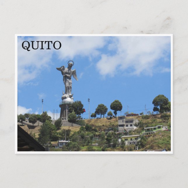 Postal el panecillo quito (Anverso)
