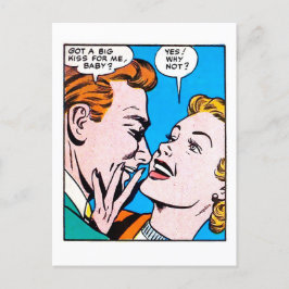 Postal El panel romántico de historietas de los años 50 t