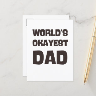 Postal el papá más o menos del mundo divertido papá