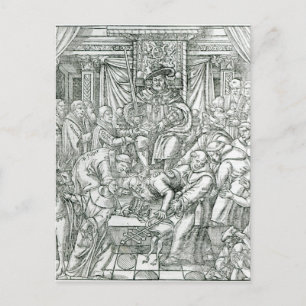 Postal El Papa reprimido por el rey Enrique VIII, 1534