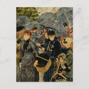 Postal El paraguas de Pierre-Auguste Renoir (1883)