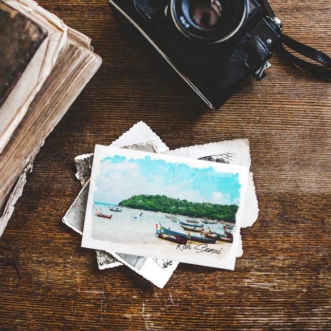 Postal El paraíso de la playa de Koh Samui tailandia (koh samui tropical postcard)