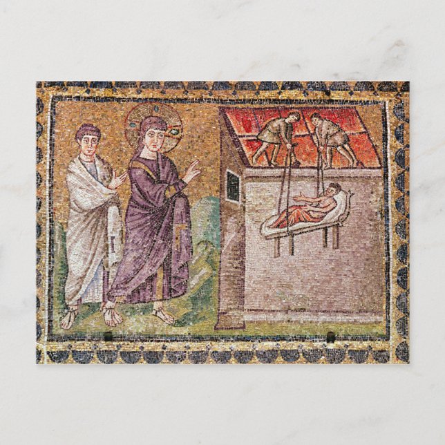 Postal El paralítico de Capharnaum (Anverso)