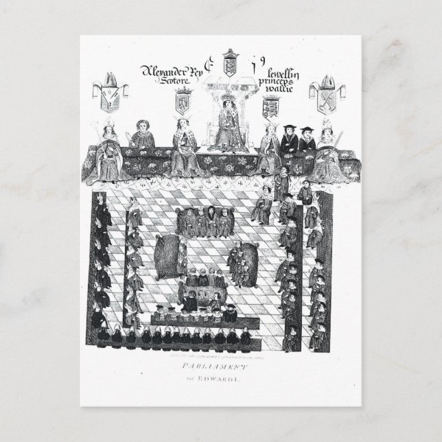 Postal El Parlamento de Edward I (Anverso)