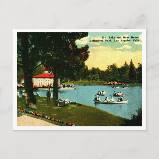 Postal El parque Hollenbeck de Los Ángeles, 1910 (Anverso)