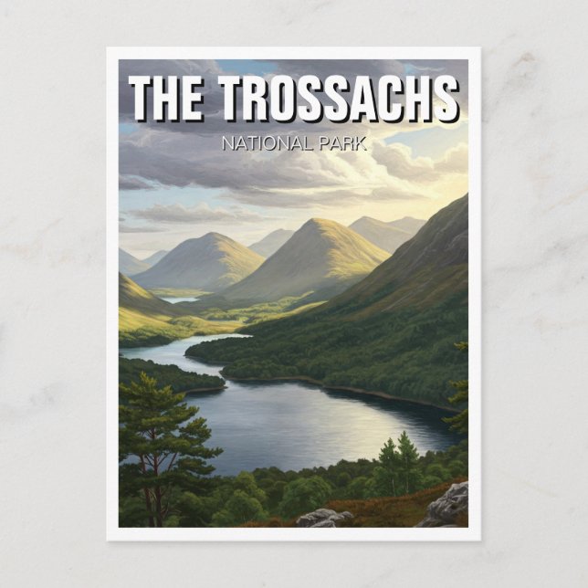 Postal El Parque Nacional de los Trossachs (Anverso)