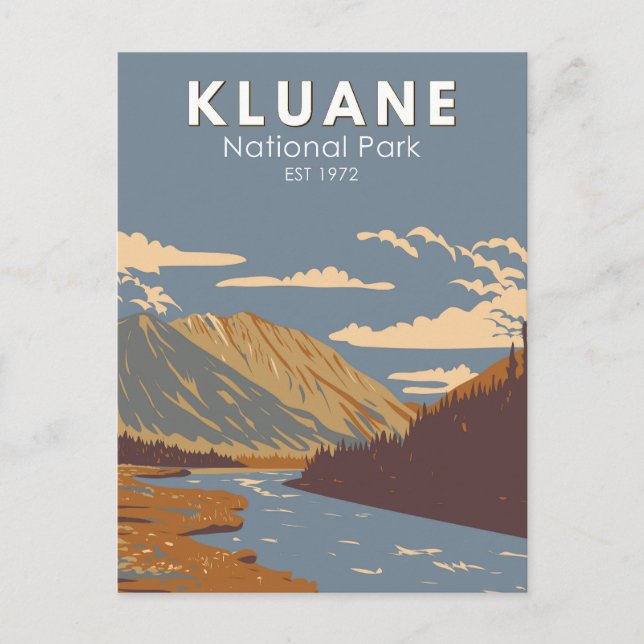 Postal El Parque Nacional Kluane sigue siendo un arte de  (Anverso)
