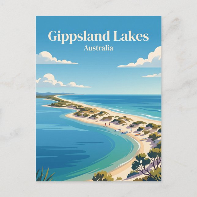 Postal El Parque Nacional The Lakes Australia (Anverso)