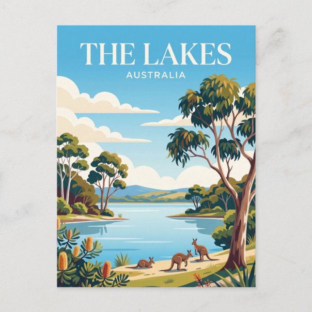 Postal El Parque Nacional The Lakes Australia (Anverso)