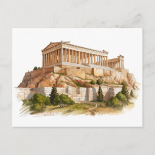 Postal El Partenón: Legado eterno de la Antigua Grecia