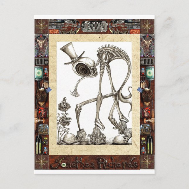 Postal El paseo enmarcado (Anverso)