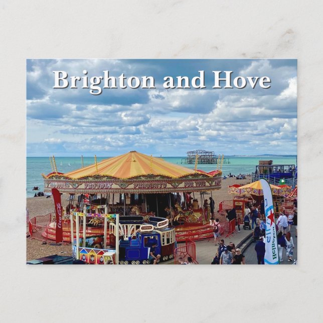 Postal El paseo marítimo de Brighton y Hove (Anverso)