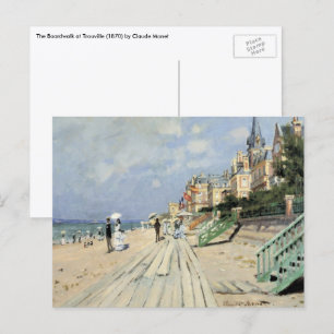 Postal El paseo marítimo de Trouville por Claude Monet