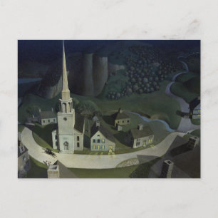Postal El paseo nocturno de Paul Revere, 1931 por Wood